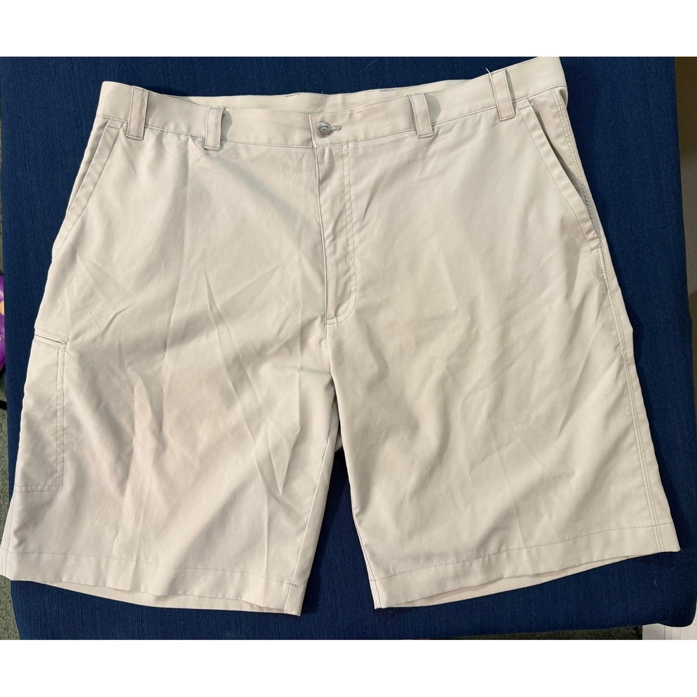 Men Callaway Gorpcore Golf Short 40 Beige Opti-Dri Performance Cargo Pocket